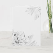 Carte de vacances Silver Grey Botanical Elegant Ph (Dos)