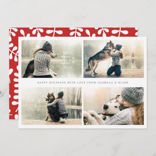 Carte de vacances simple à 4 photos (Devant / Derrière)