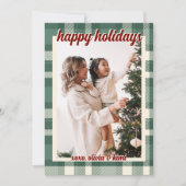 Carte de vacances simple avec carte verte avec pho (Devant)