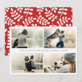 Carte de vacances simple collage de 4 photos (Devant / Derrière)