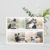 Carte de vacances simple collage de 4 photos (Debout devant)