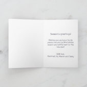 Carte de vacances simple couple romantique sous la (Intérieur)