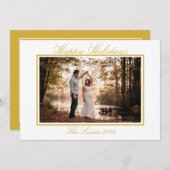 Carte de vacances simple en or (Devant / Derrière)