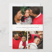 Carte de vacances simple en or pour photo Joyeuses (Dos)