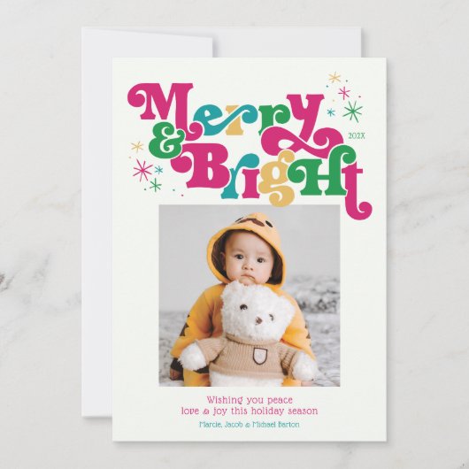 Carte de vacances simple et brillante (Devant)