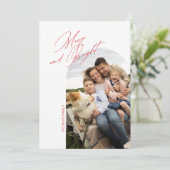 Carte de vacances simple et joyeuse en forme d'arc (Debout devant)