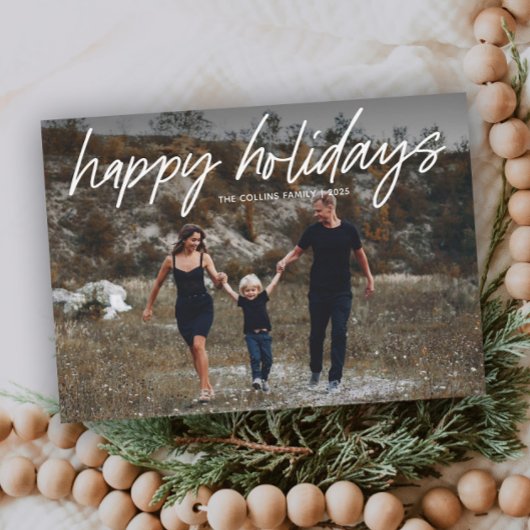 Carte de vacances Simple Hand Lettered 2 Photo