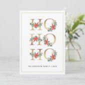 Carte de vacances simple Ho Ho Ho (Debout devant)