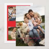 Carte de vacances simple Merry and Bright (Devant / Derrière)
