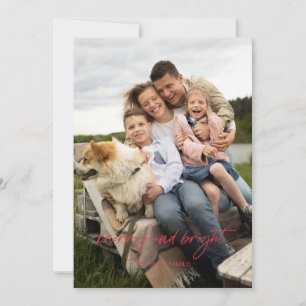 Carte de vacances simple Merry and Bright