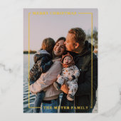 Carte de vacances simple moderne verte avec bordur (Recto)