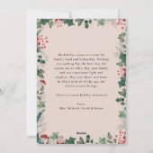 Carte de vacances simple Pastel Photo avec message (Dos)