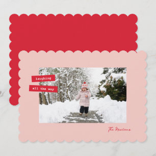 Carte de vacances simple photo à plat Red Label