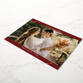 Carte de vacances simple Photo moderne Gold Foil B (Rotation)