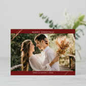 Carte de vacances simple Photo moderne Gold Foil B (Debout devant)