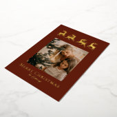 Carte de vacances Simple Reindeer Gold Foil (Rotation)