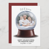 Carte de vacances Snow Globe Let It Snow 2021 (Devant / Derrière)