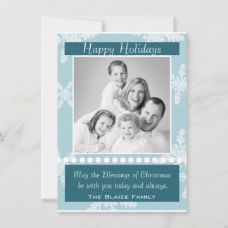 Carte de vacances Snowflake Bliss (Modèle photo)