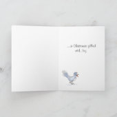 Carte de vacances Snowman Bluebird (Intérieur)