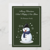 Carte de vacances Snowman Flat (Devant)