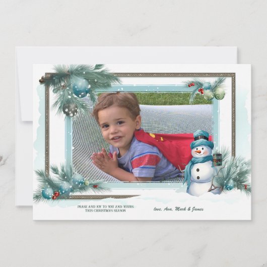 Carte de vacances Snowman Frame (Devant)