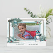 Carte de vacances Snowman Frame (Debout devant)