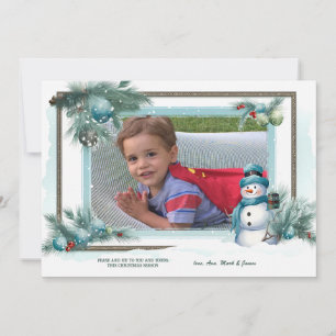 Carte de vacances Snowman Frame