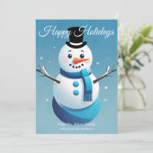 Carte De Vacances Snowman Frosty (Debout devant)