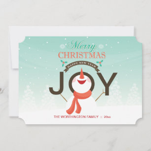 Carte de vacances Snowman Joy