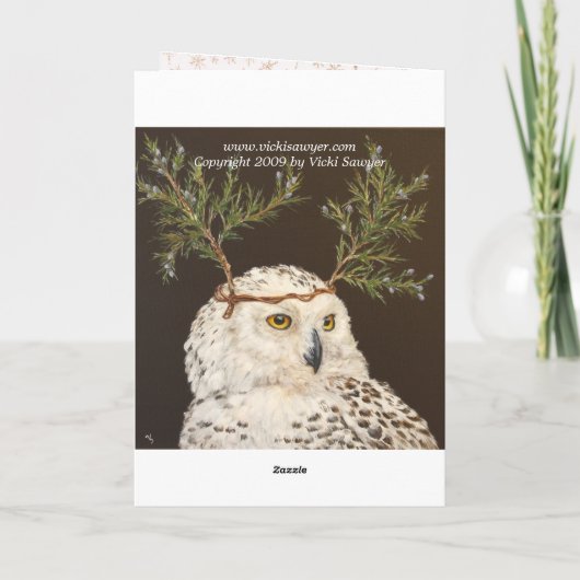 Carte de vacances Snowy Owl (Dos)
