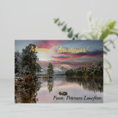 Carte de vacances Snowy Scottish Landcape Foil (Debout devant)