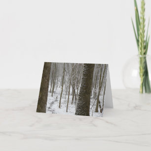 Carte de vacances Snowy Woods Scene