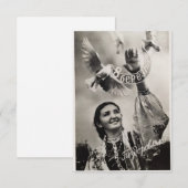 Carte de vacances soviétique avec une fille et des (Devant / Derrière)