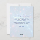 Carte de vacances Sparkling Dreidel Hanoukka (Dos)