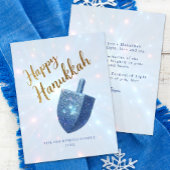 Carte de vacances Sparkling Dreidel Hanoukka