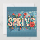 Carte de vacances Spring Flat (Devant)