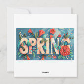 Carte de vacances Spring Flat (Dos)