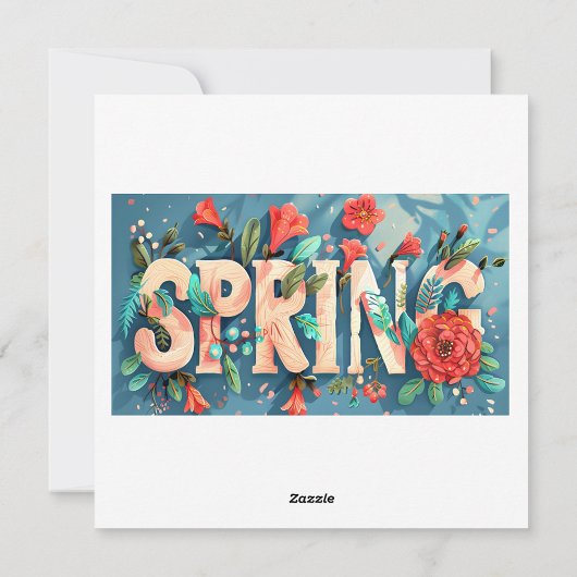 Carte de vacances Spring Flat