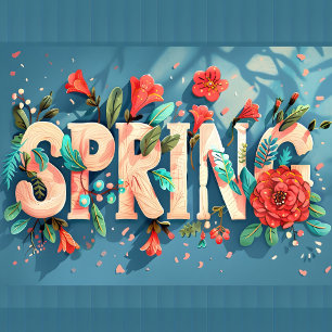 Carte de vacances Spring Flat