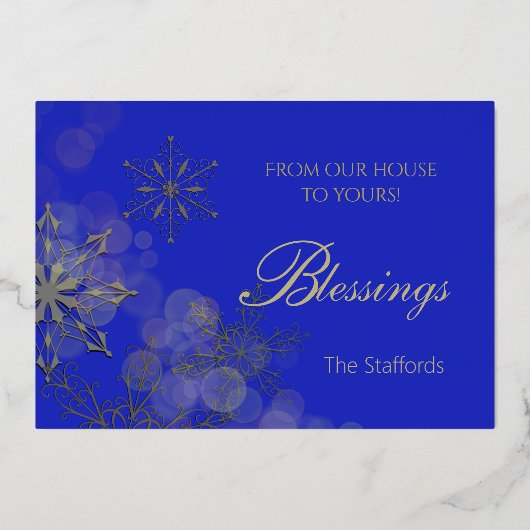 Carte de vacances Star of David Foil (Verso)