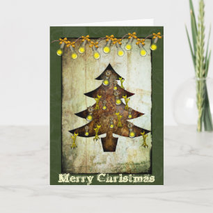 Carte de vacances Steampunk Christmas Tree