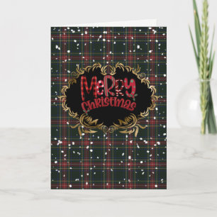 Carte de vacances Stewart Black Tartan