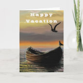 Carte de vacances Sunset Boat Happy (Devant)