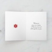 Carte de vacances Tante Scrolls et Fleurs de Noël (Intérieur)
