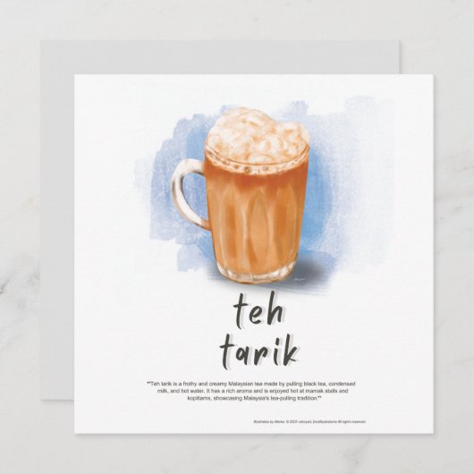 Carte de vacances Tarik Malaysia Flat (Devant / Derrière)