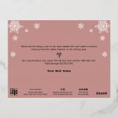 Carte de vacances Team Image Snowflake Foil Accent (Verso)