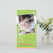 CARTE DE VACANCES TENDANTE :: 2P brillamment flash (Debout devant)