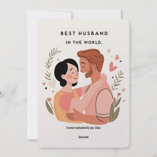 Carte de vacances "The Best Husband" (Dos)
