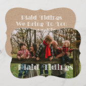 Carte de vacances Tidings Plaid (Devant / Derrière)