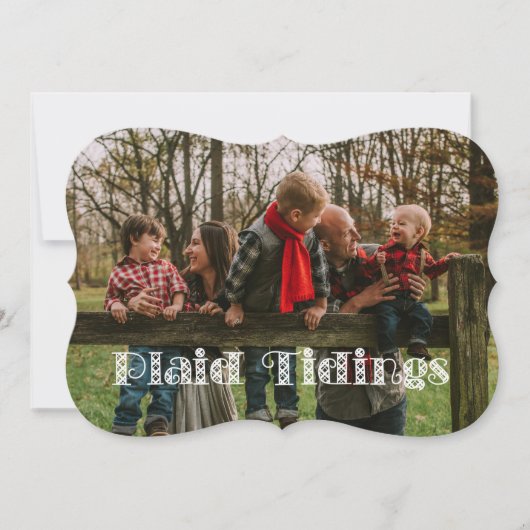Carte de vacances Tidings Plaid (Devant)